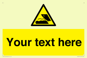 Custom Warning submerged objects in watercraft areas